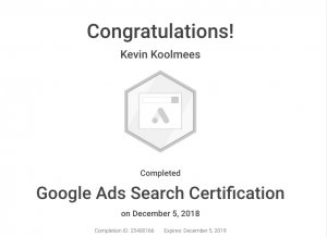 Google Ads Search Certification